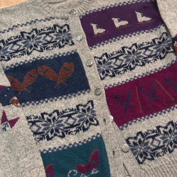 Woolrich Vintage Wool Sweater Cardigan Size M - Picture 2 of 7